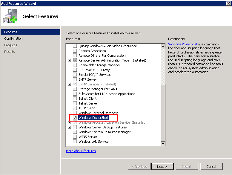 Windows Powershell Installation